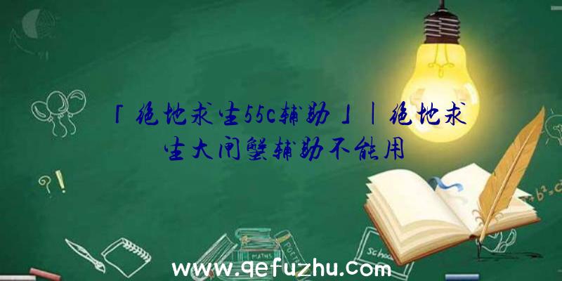 「绝地求生55c辅助」|绝地求生大闸蟹辅助不能用